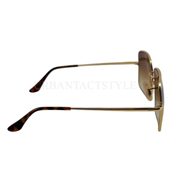 NEW Ray-Ban RB1971 Square 1971 Classic Sunglasses with Gold Frame Brown Lens - Picture 5 of 12